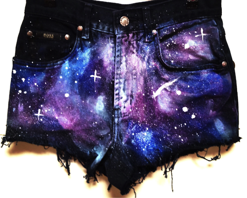 DIY GALAXY SHORTS!!!